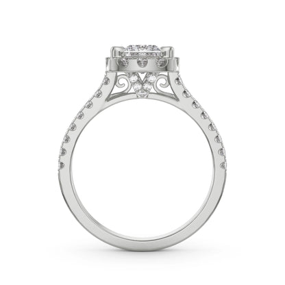 Princess Cut Lab-Grown Brilliant Bridal Circle Ring