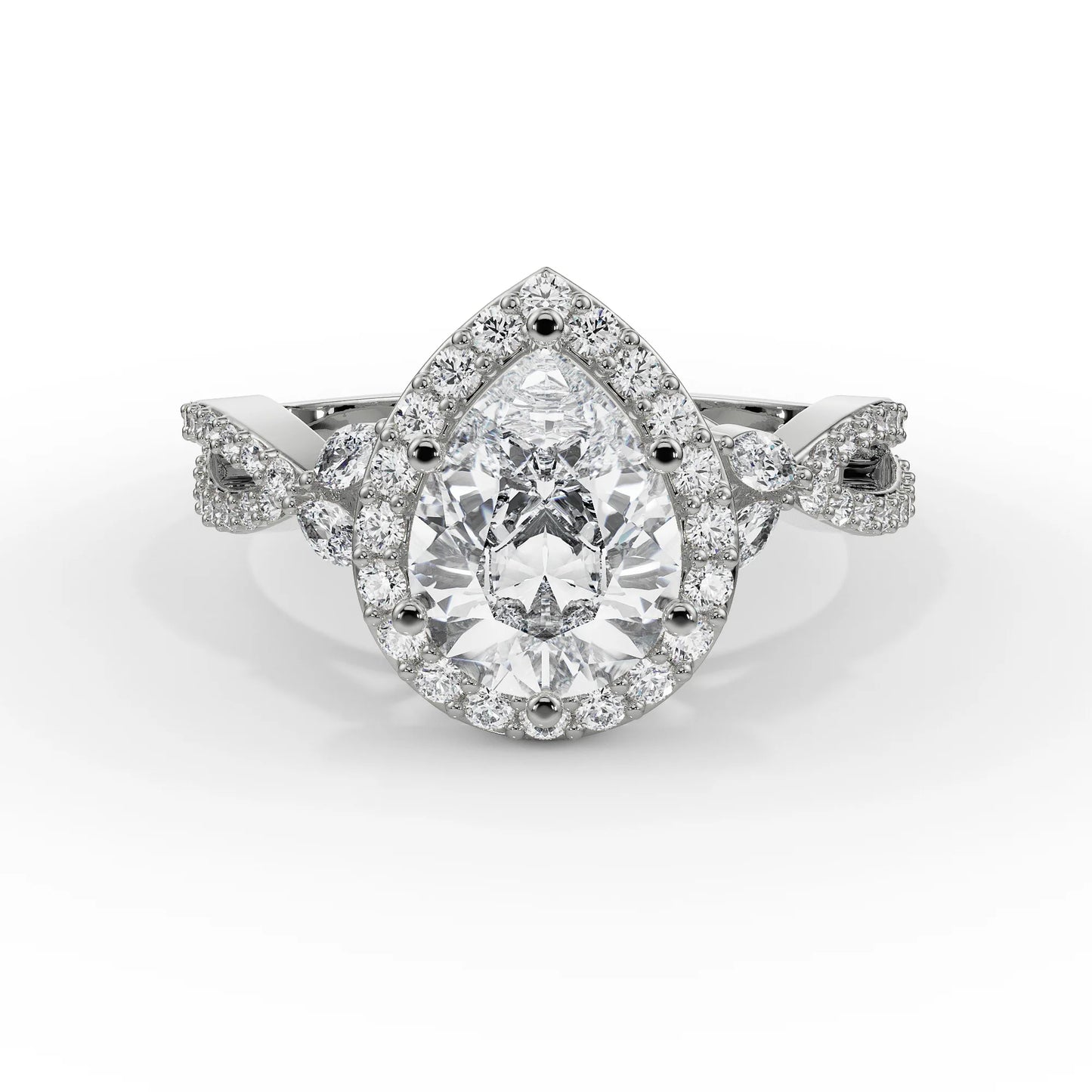 Yasmine Marquise Lab Luxe Engagement Band