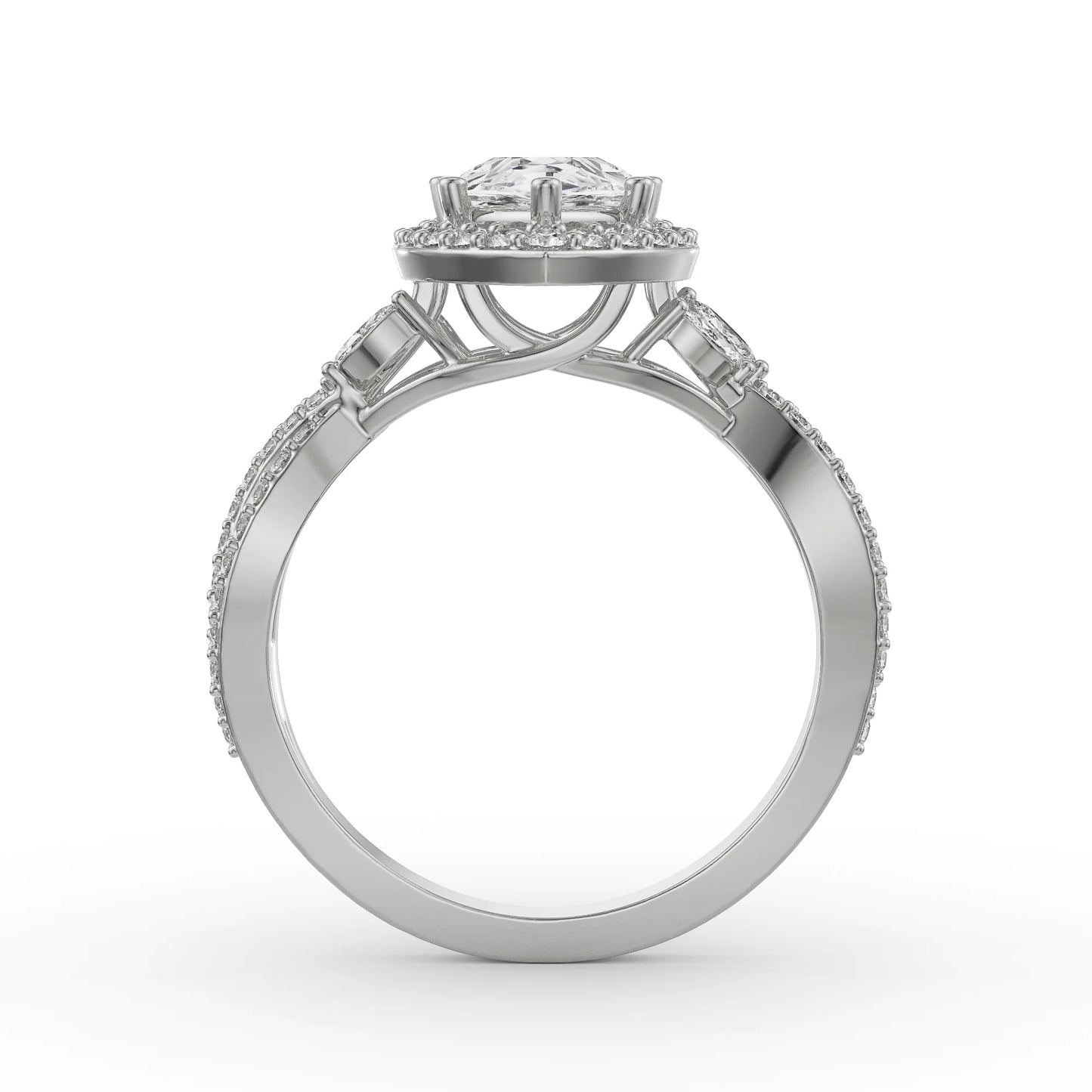 Yasmine Marquise Lab Luxe Engagement Band
