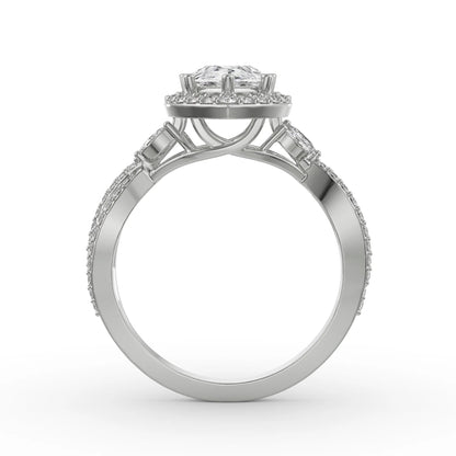Yasmine Marquise Lab Luxe Engagement Band