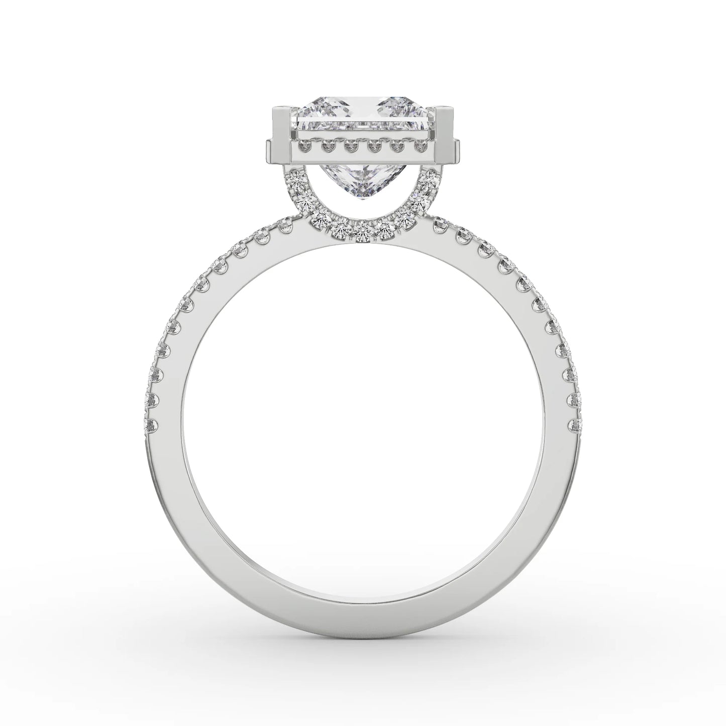 Quadret Halo Lab Grown Radiant Circle