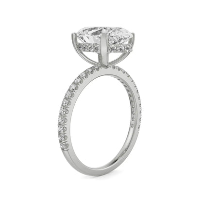 Hidden Halo Oval Lab Grown Luxe Signature Ring