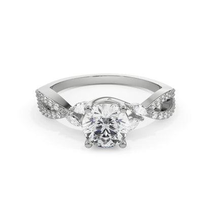 Twisted Shank Lab Grown Brilliant Engagement Band