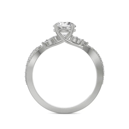 Twisted Shank Lab Grown Brilliant Engagement Band