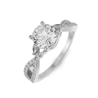 Twisted Shank Lab Grown Brilliant Engagement Band
