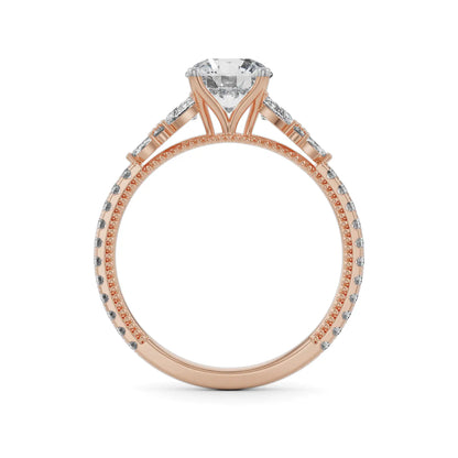 Pear Cut Sidestone Lab Grown Luxe Circle