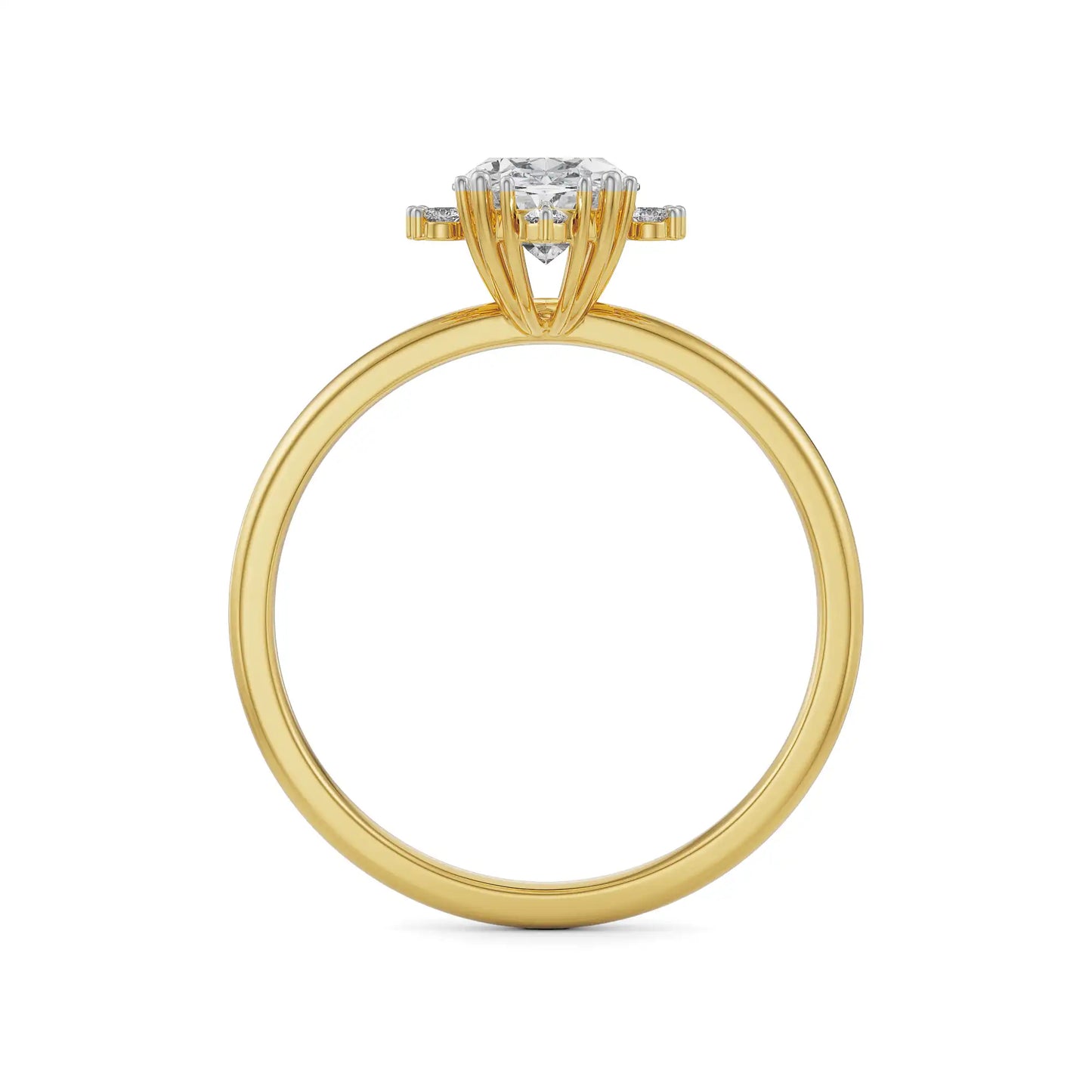 Vintage Halo Oval Lab Grown Luxe Band