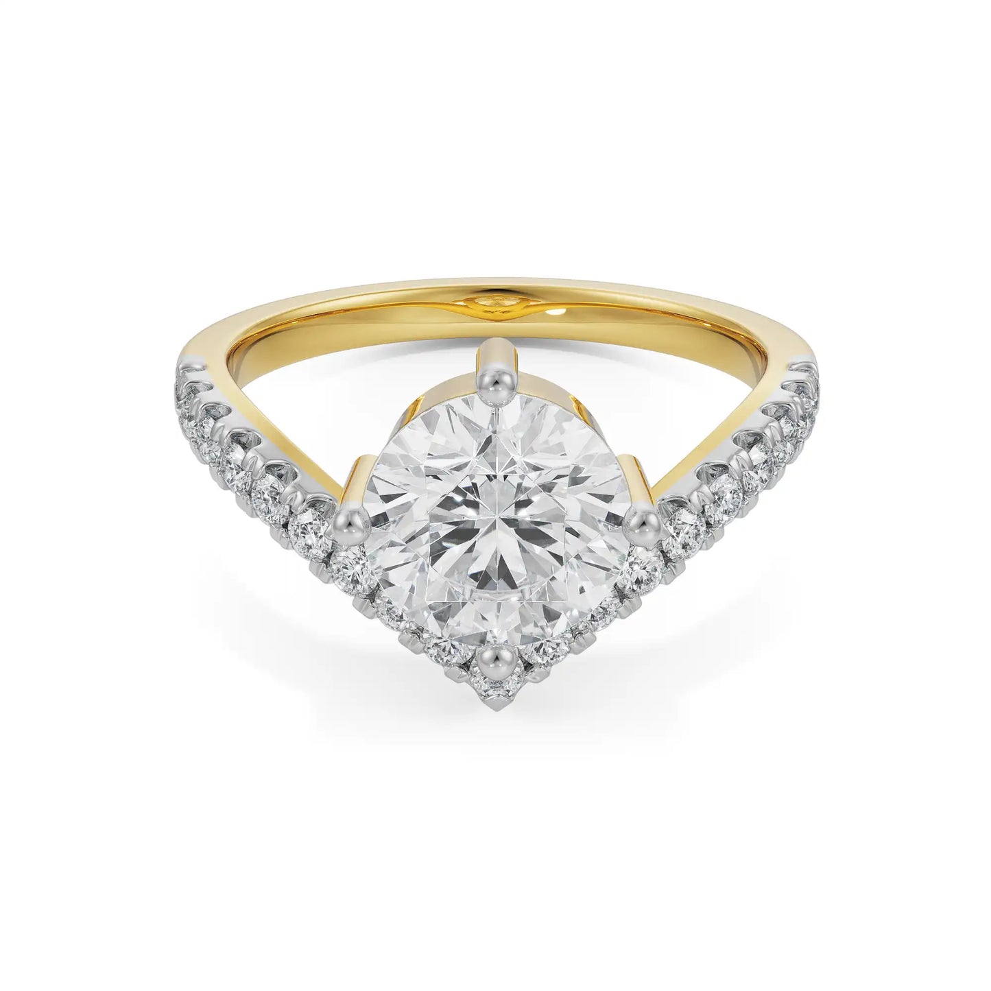 Circular V Lab Grown Luxe Ring