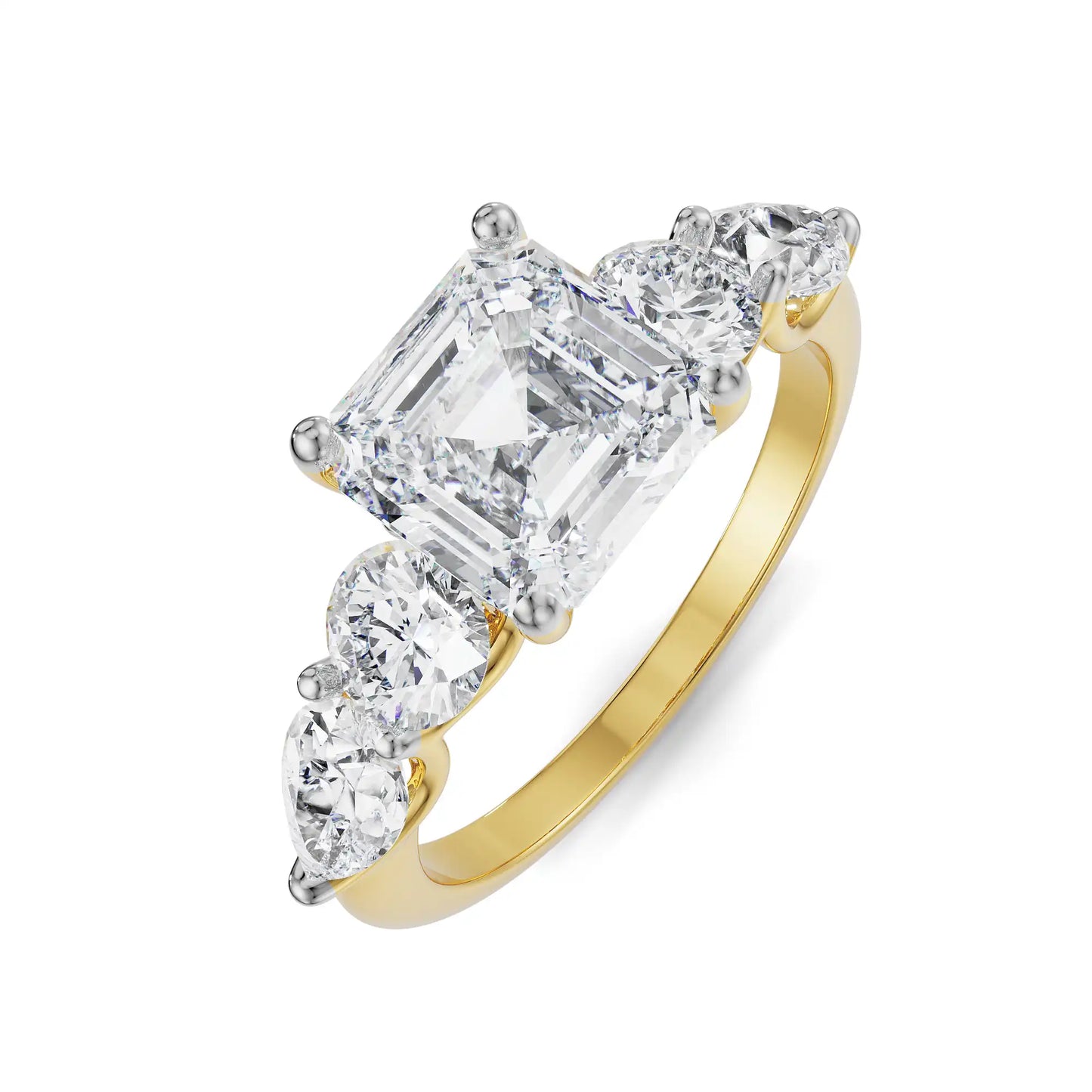 Multi Lab Grown Radiant Asscher Circle