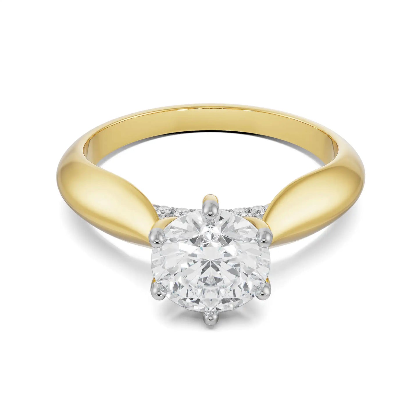 Luna Circular Lab Brilliant Solitaire Ring