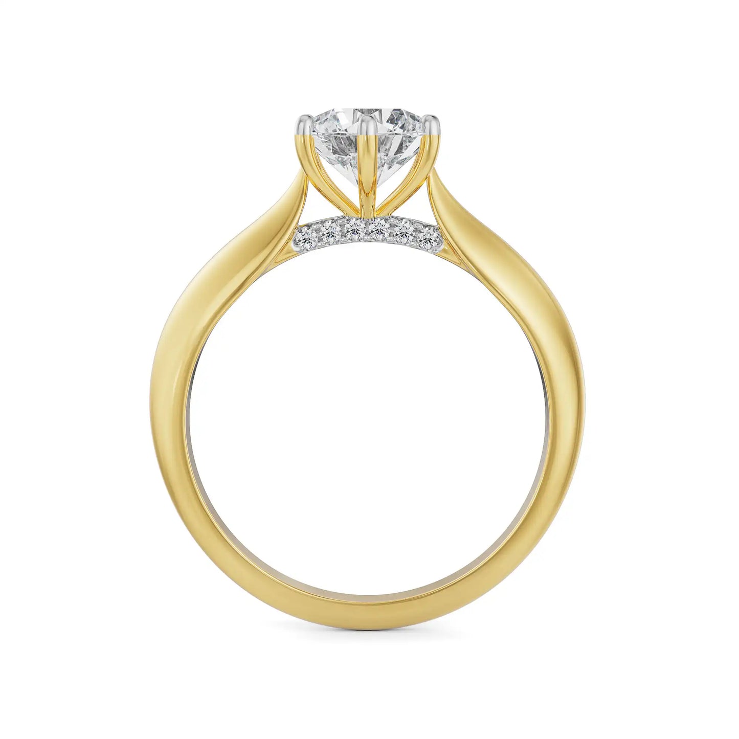 Luna Circular Lab Brilliant Solitaire Ring