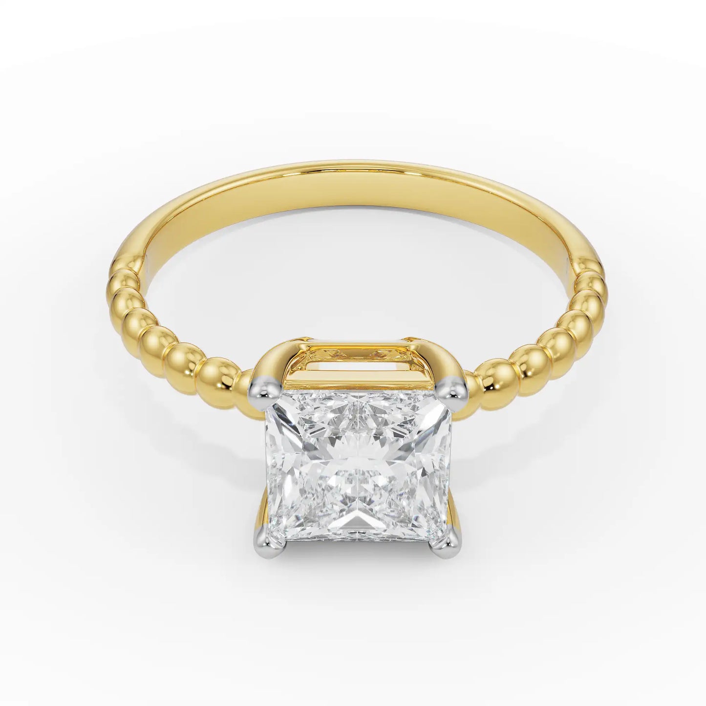 Violet Princess Cut Lab Luxe Engagement Circle