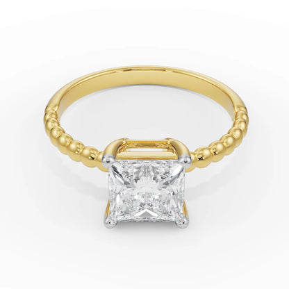 Violet Princess Cut Lab Luxe Engagement Circle