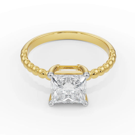 Violet Princess Cut Lab Luxe Engagement Circle