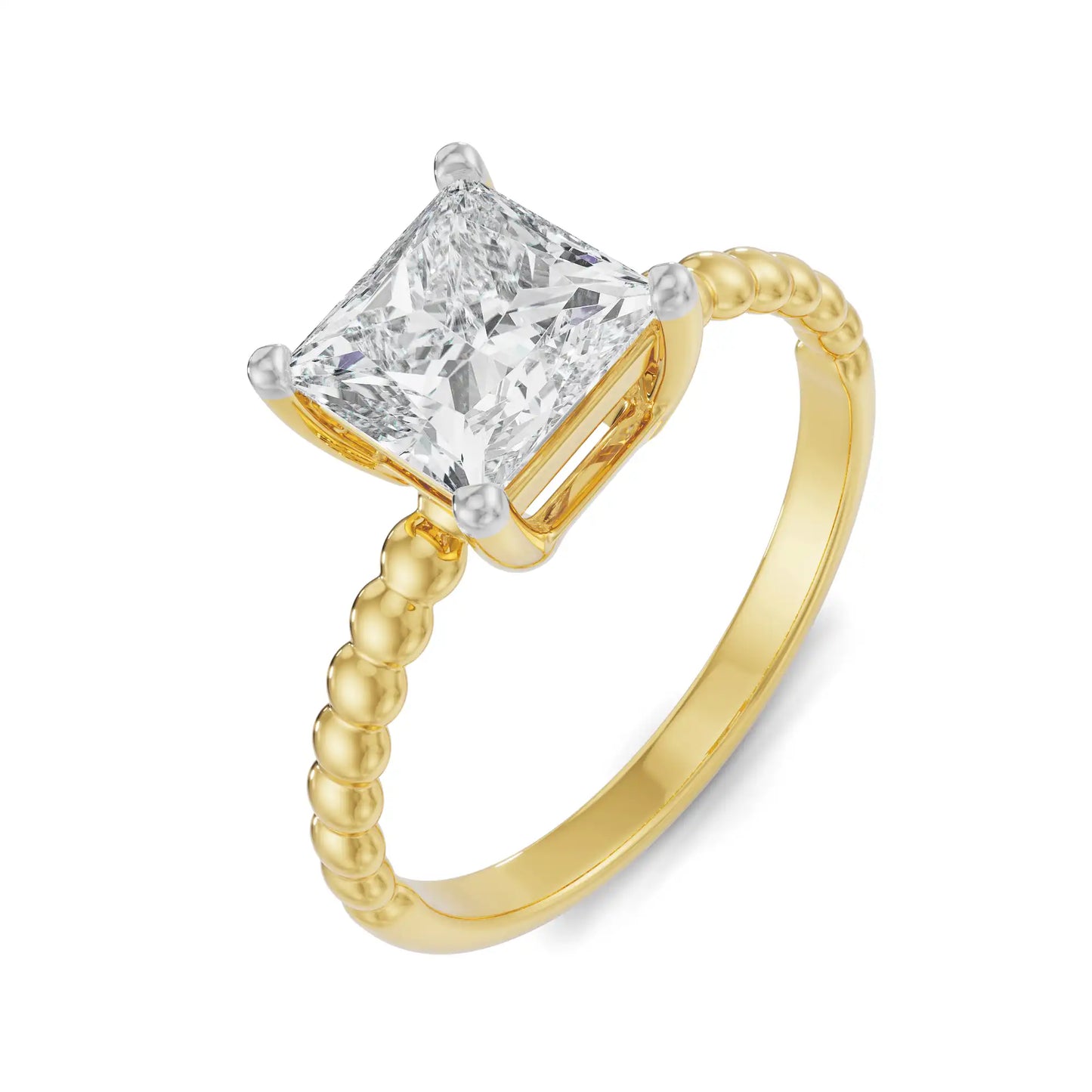Violet Princess Cut Lab Luxe Engagement Circle