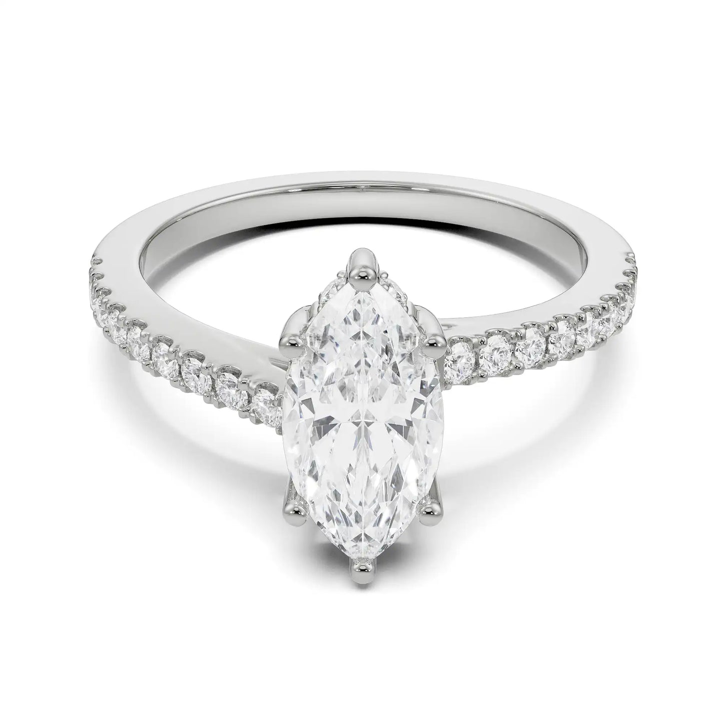 Sage Marquise Lab Luxe Engagement Circle