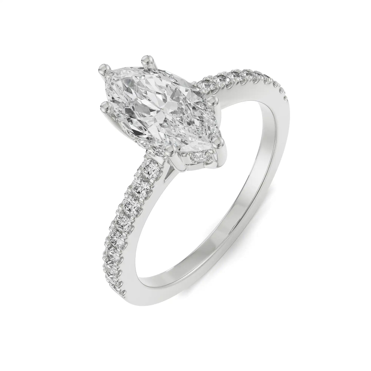 Sage Marquise Lab Luxe Engagement Circle