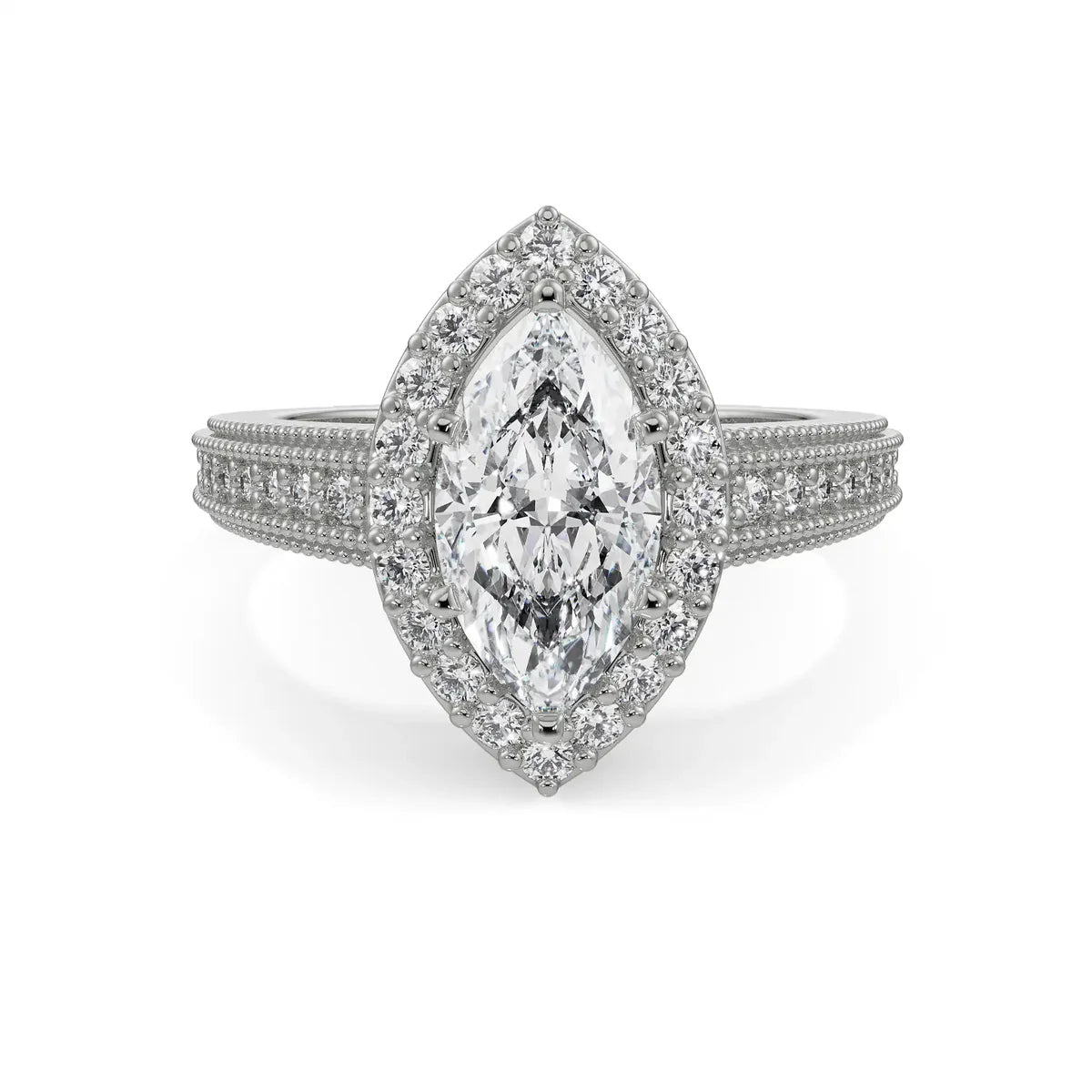 Majestic Marquise Lab Luxe Engagement Circle