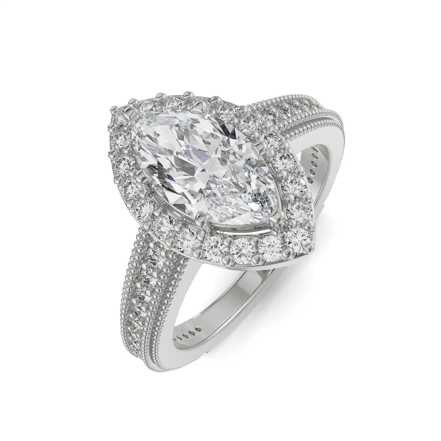 Majestic Marquise Lab Luxe Engagement Circle