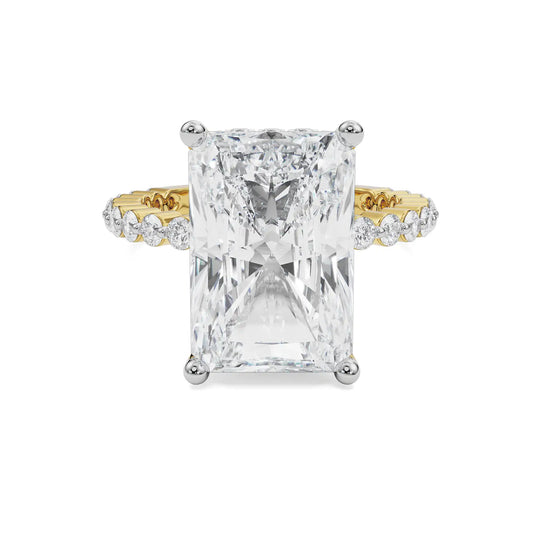 3.5 ct Radiant Cut Lab Brilliant Ring