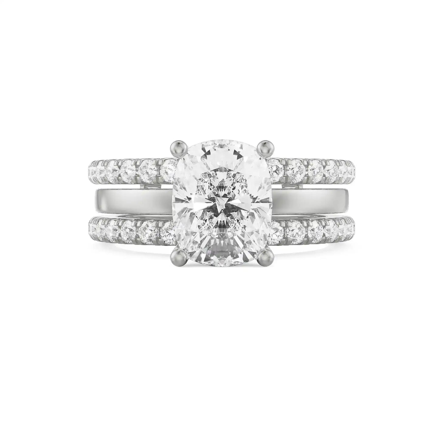 1.5 CT Cushion Cut Engagement Circle