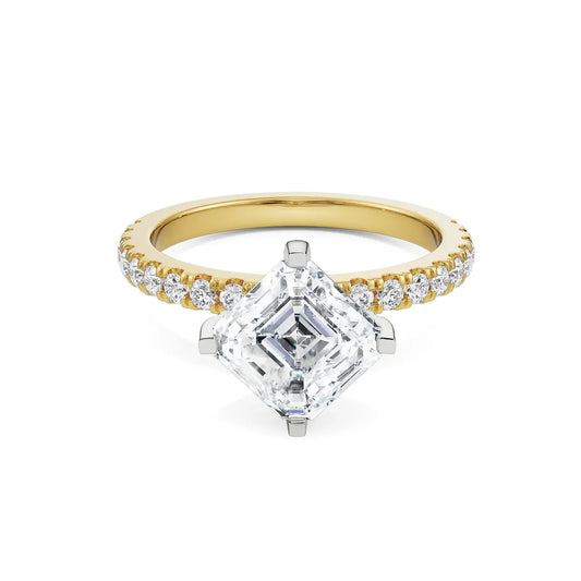 1 CT Asscher Lab Grown Luxe Band