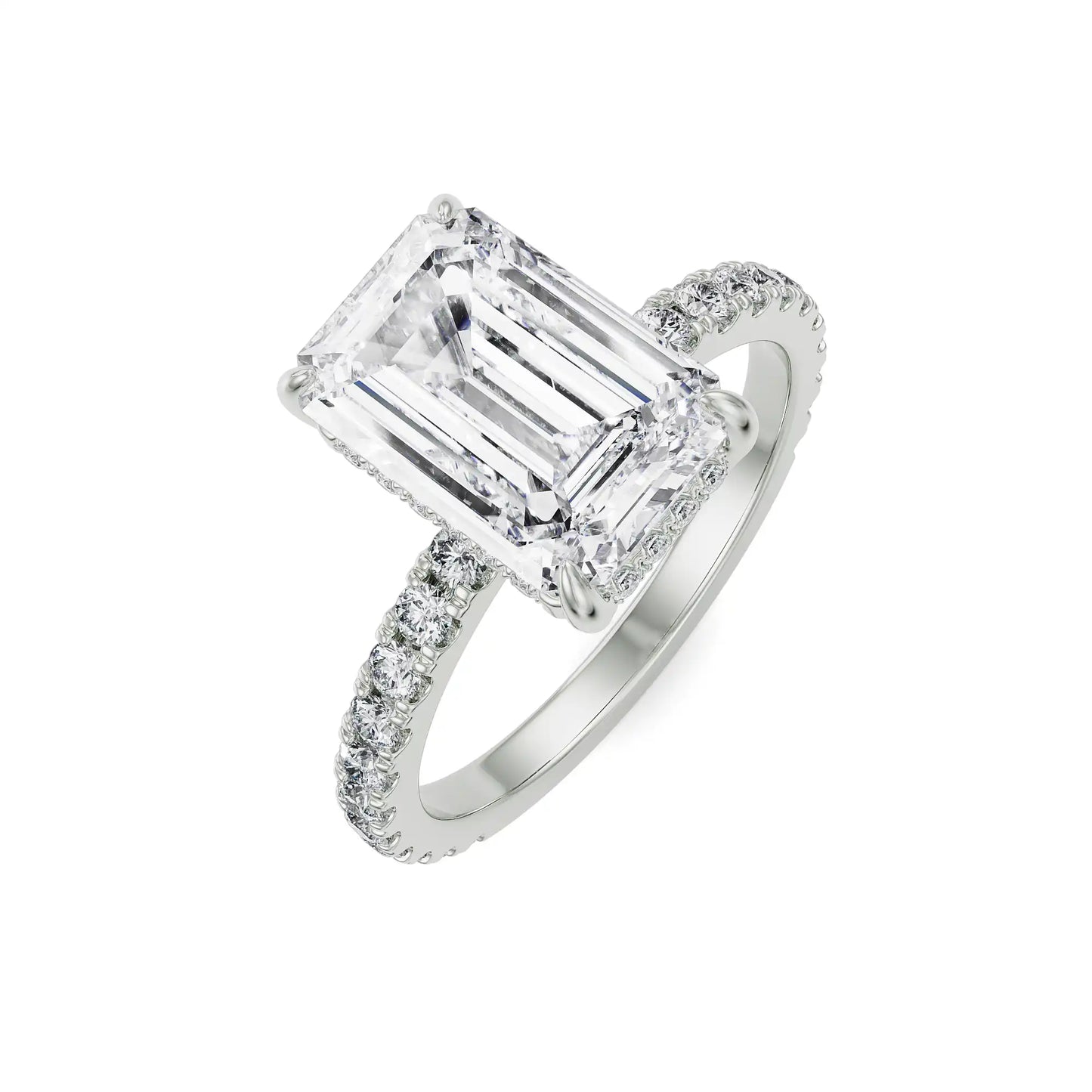 2.5 ct Emerald Lab Grown Luxe Ring