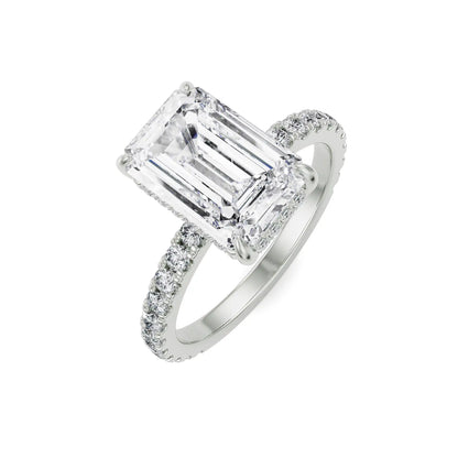 2.5 ct Emerald Lab Grown Luxe Ring