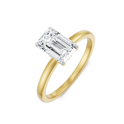 1 CT Emerald Lab Grown Luxe Signature Ring