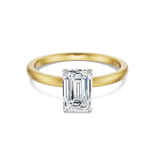1 CT Emerald Lab Grown Luxe Signature Ring