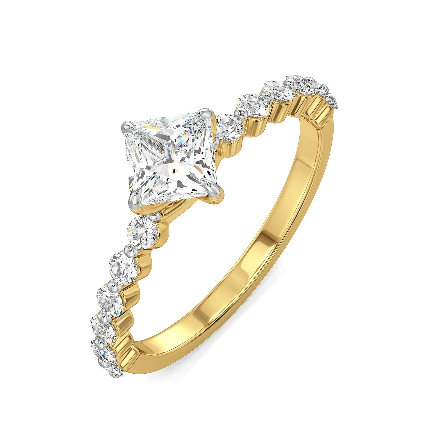 Josie Princess Cut Lab Grown Radiant Band