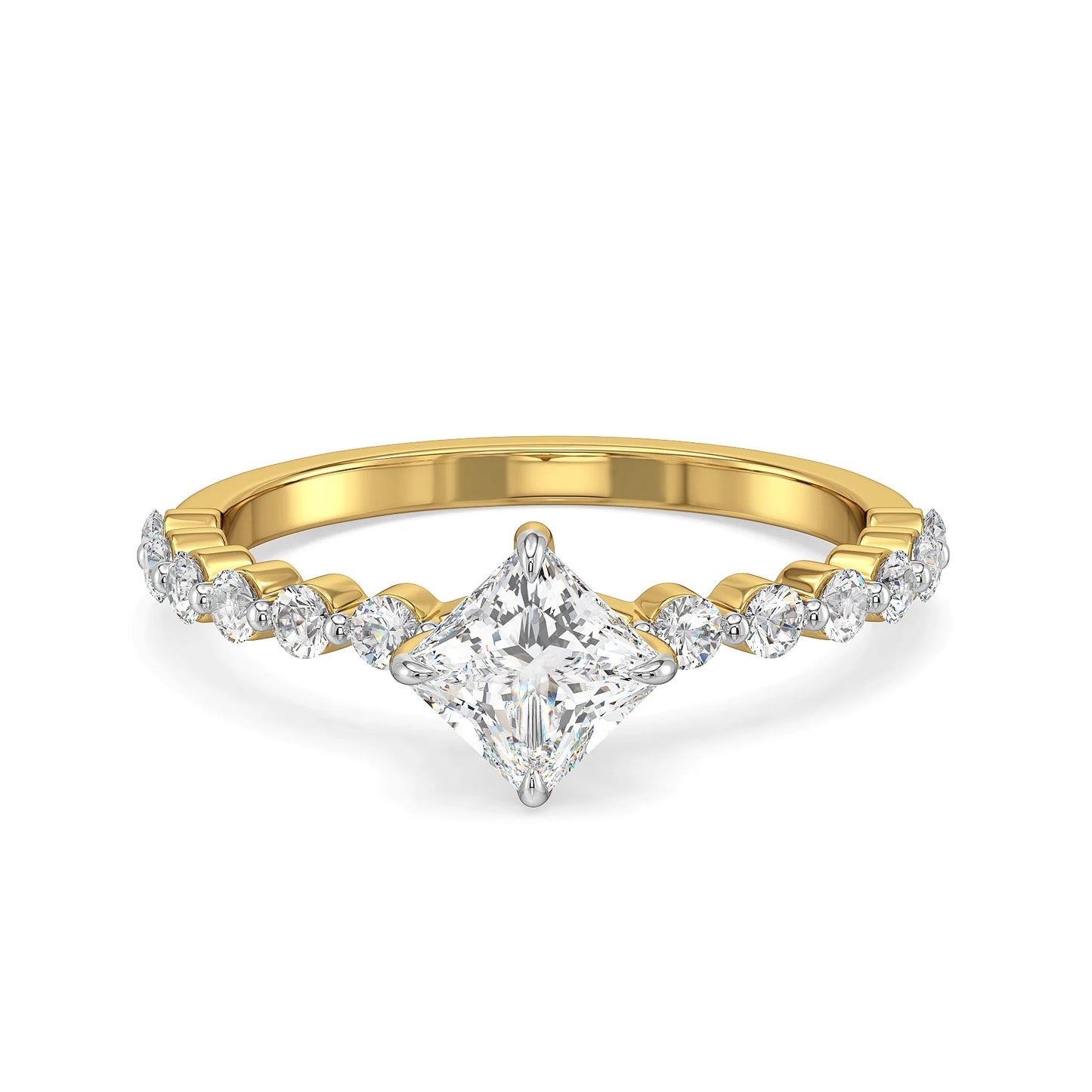 Josie Princess Cut Lab Grown Radiant Band