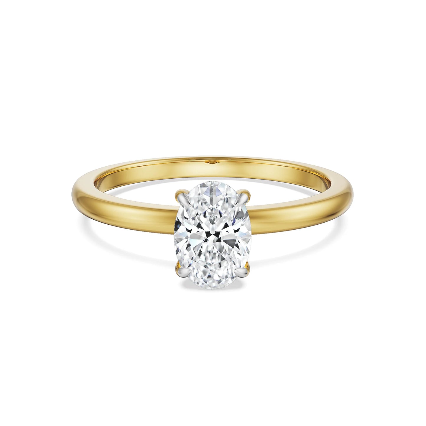 0.5 Ct Oval Lab Luxe Engagement Band