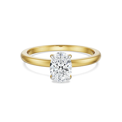 0.5 Ct Oval Lab Luxe Engagement Band