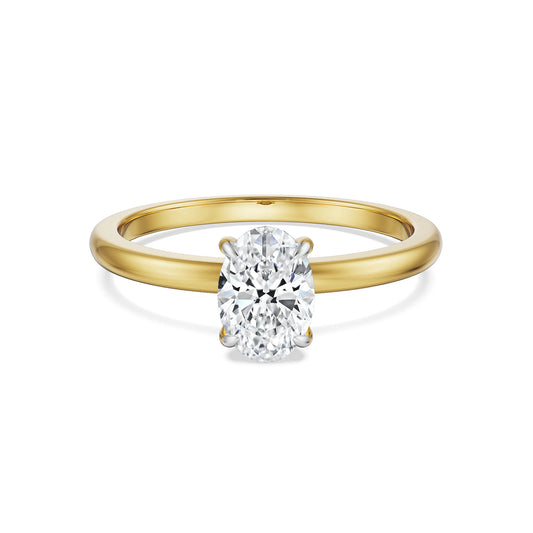 0.5 Ct Oval Lab Luxe Engagement Band