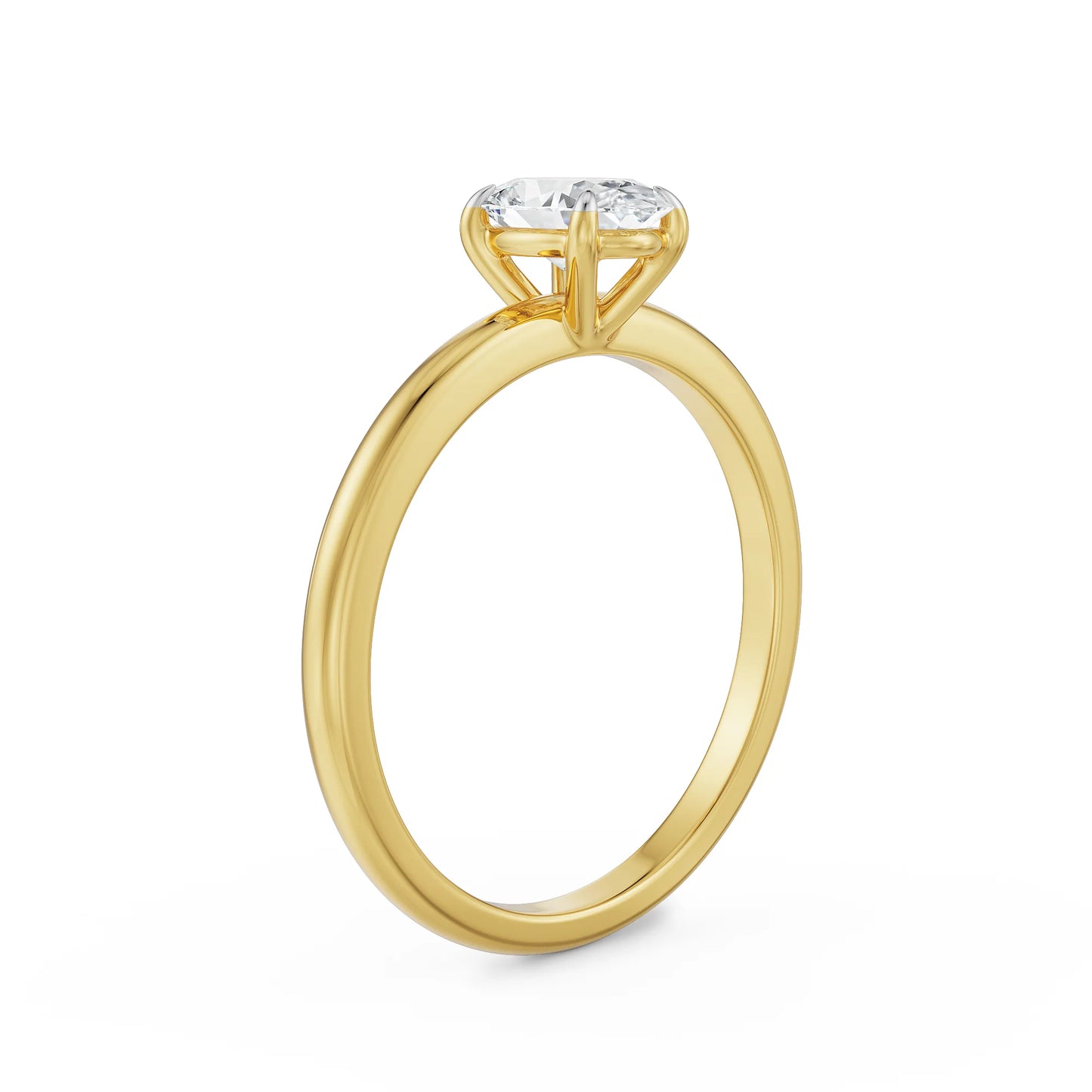 0.5 Ct Oval Lab Luxe Engagement Band