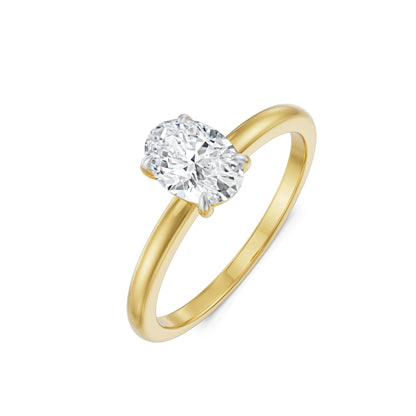 0.5 Ct Oval Lab Luxe Engagement Band