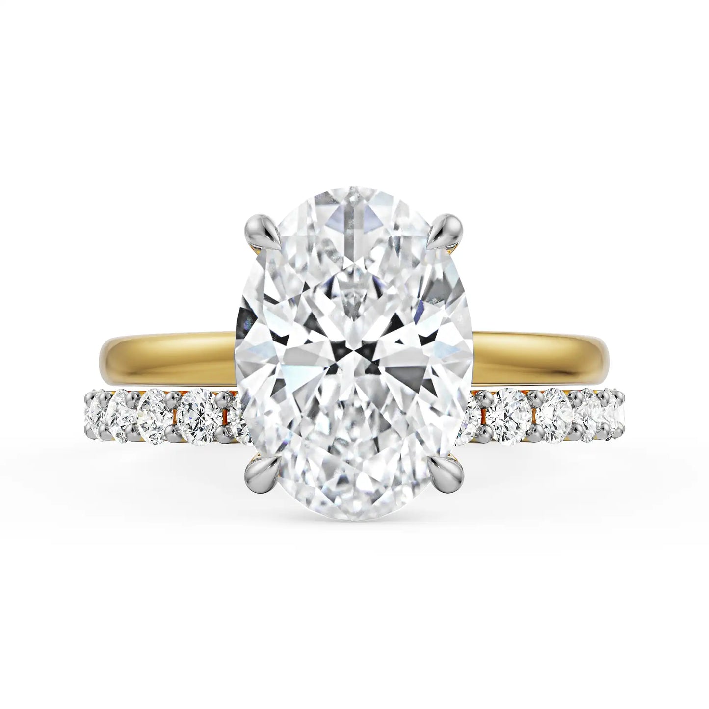 Oval Bridal Lab Grown Radiant Circle Set