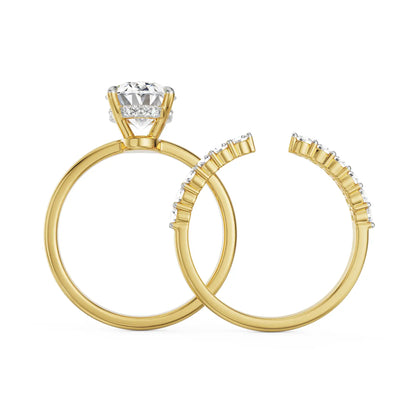 Oval Bridal Lab Grown Radiant Circle Set