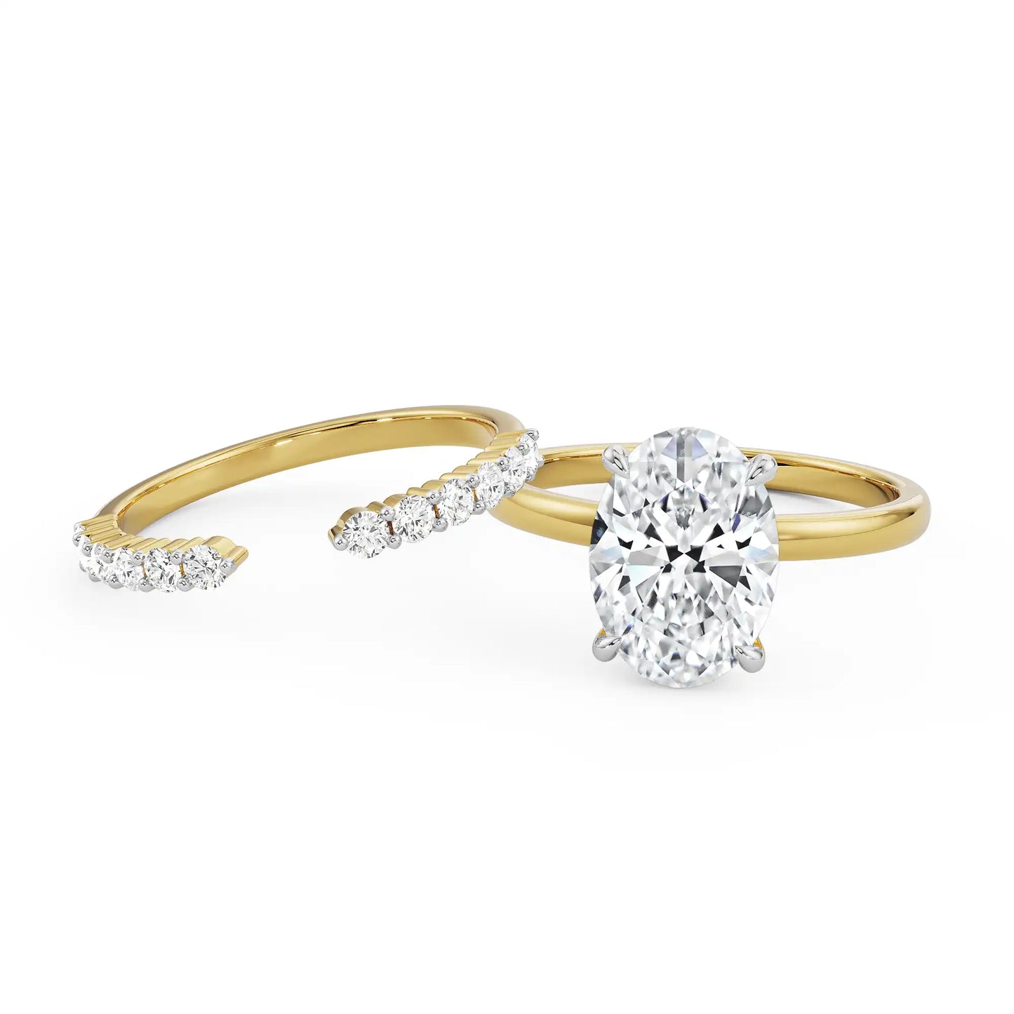 Oval Bridal Lab Grown Radiant Circle Set