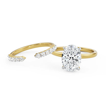 Oval Bridal Lab Grown Radiant Circle Set