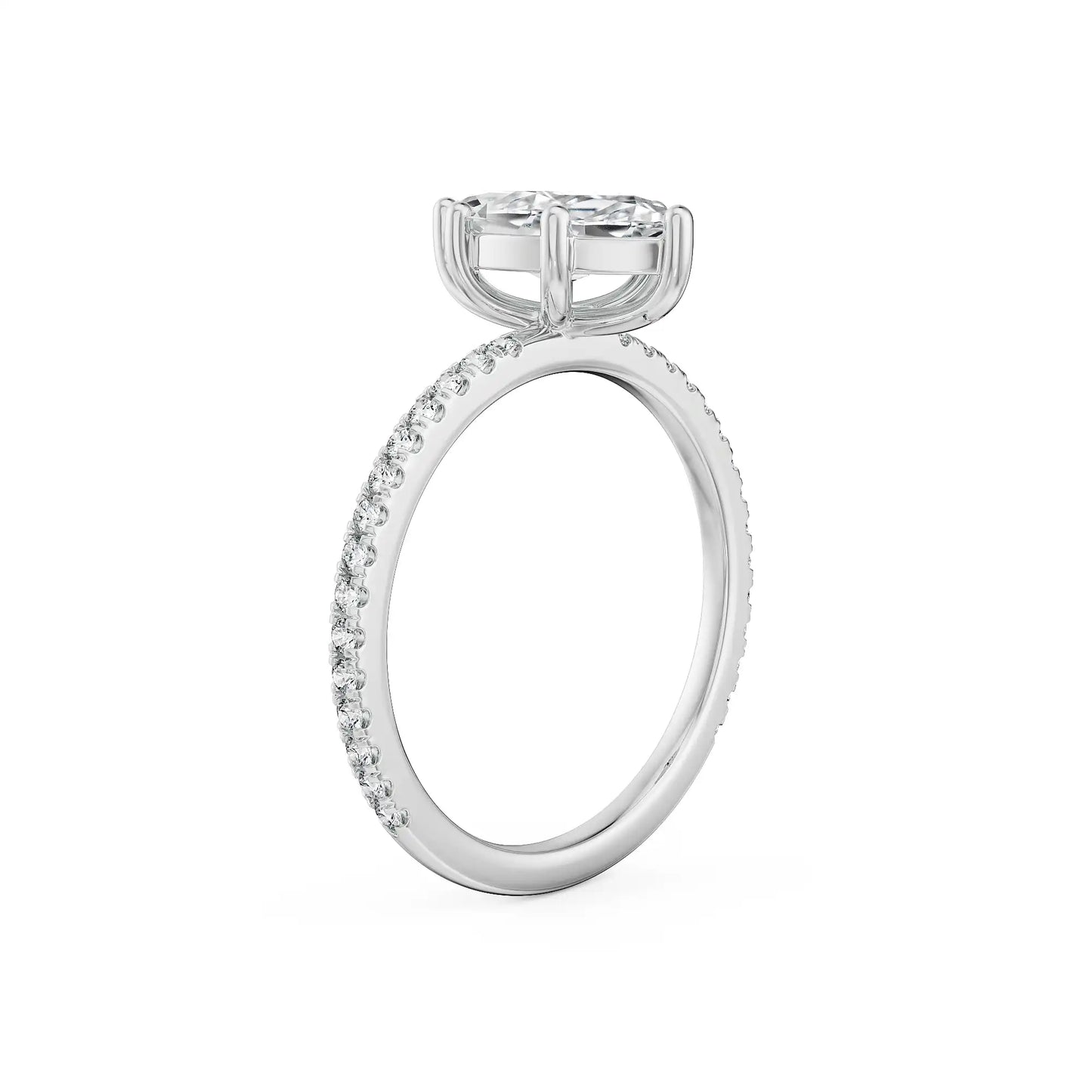 Magnificent Marquise Lab Brilliant Engagement Band
