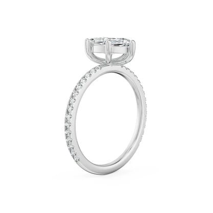 Magnificent Marquise Lab Brilliant Engagement Band