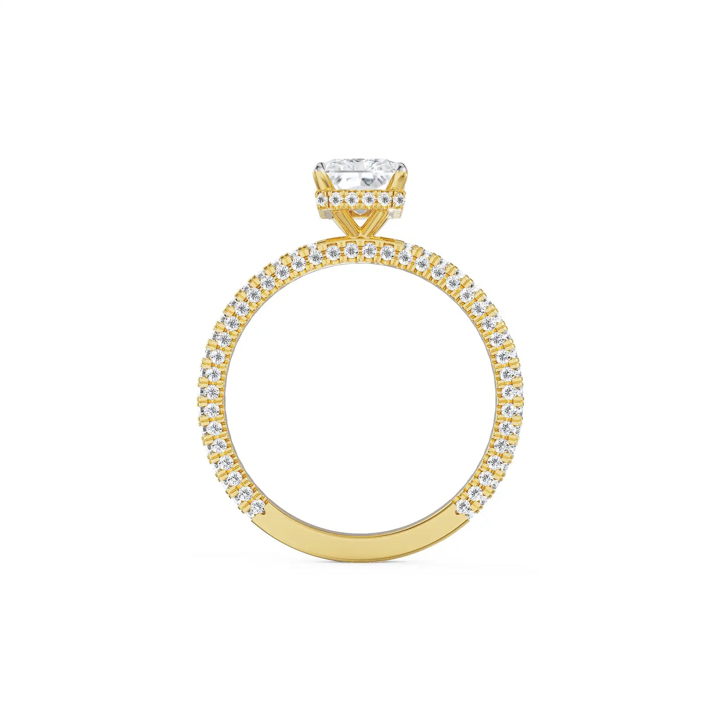 1.5 CT Oval Lab Grown Radiant Band