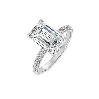 Vintage Glamour Emerald Radiant Ring