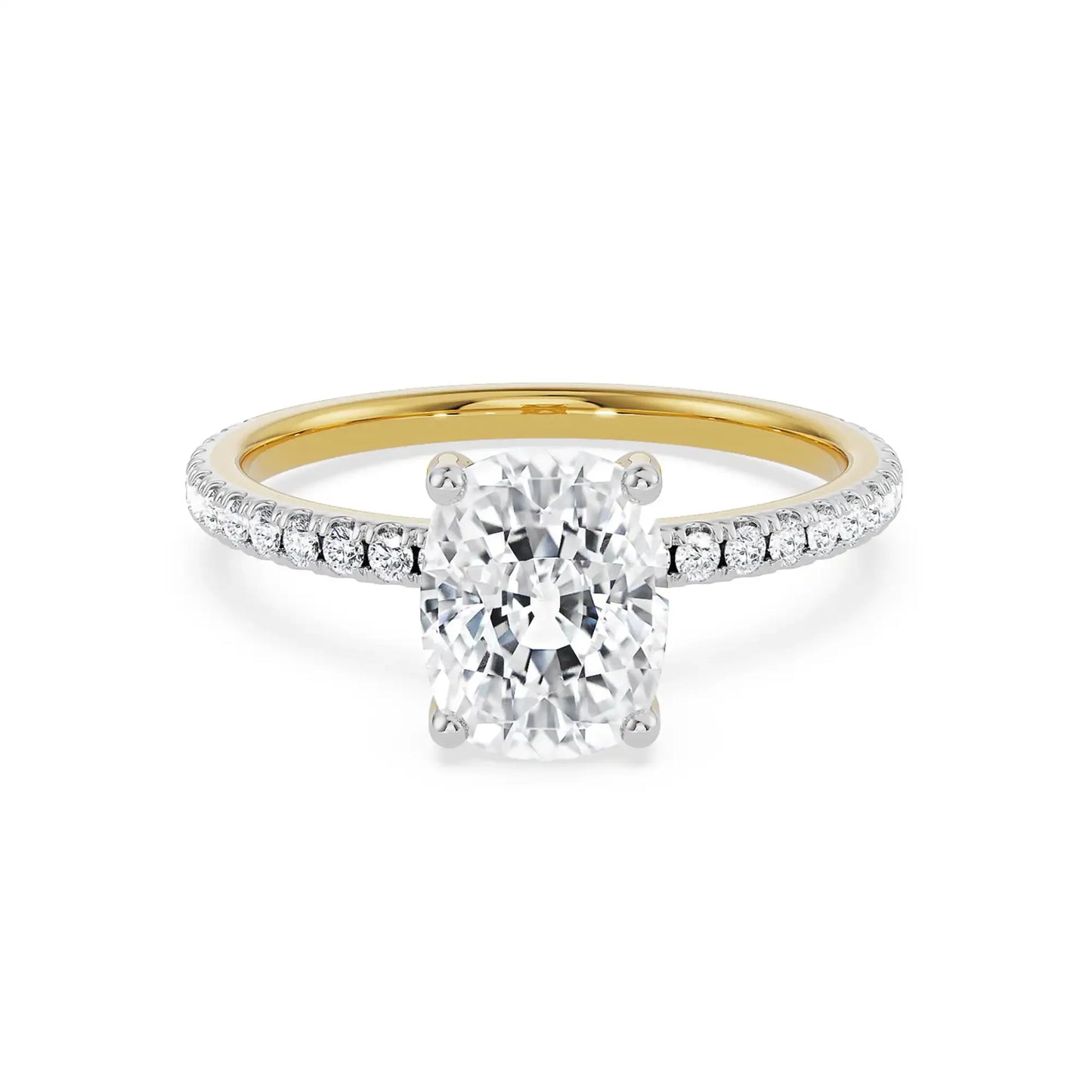 Cushion Square Lab Grown Luxe Bridal Circle