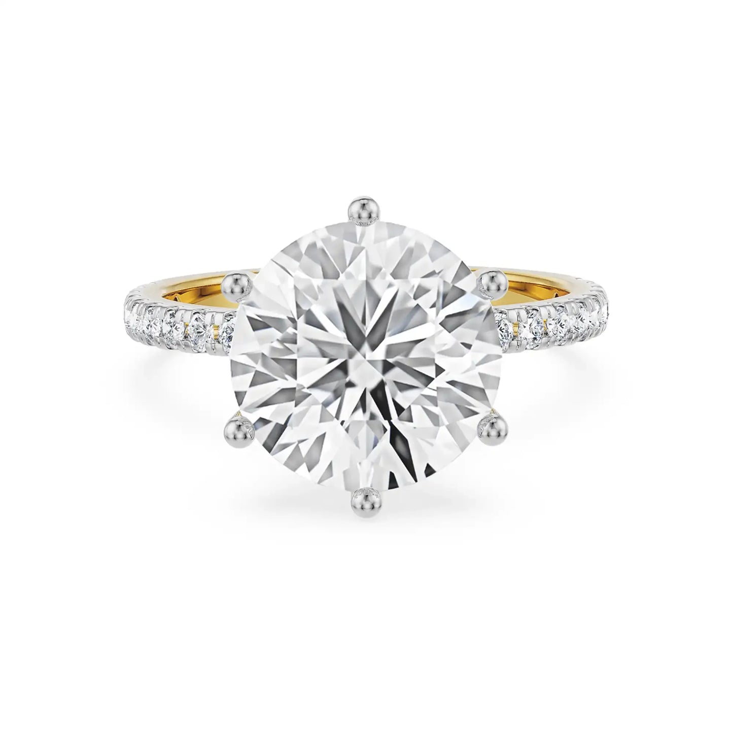 Majestic Circular Lab Grown Radiant Solitaire Bridal Ring