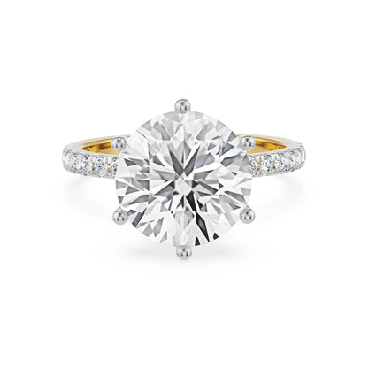 Majestic Circular Lab Grown Radiant Solitaire Bridal Ring