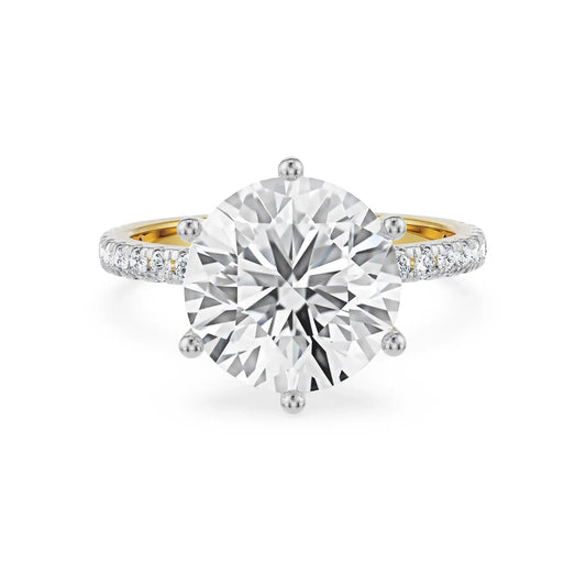 Majestic Circular Lab Grown Radiant Solitaire Bridal Ring