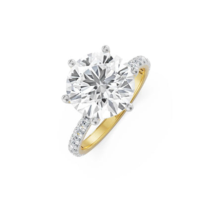 Majestic Circular Lab Grown Radiant Solitaire Bridal Ring